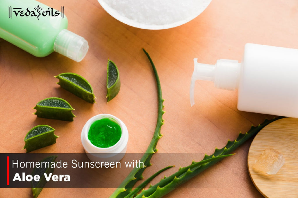 Homemade Sunscreen With Aloe Vera Natural Sun Protection Vedaoils 7325