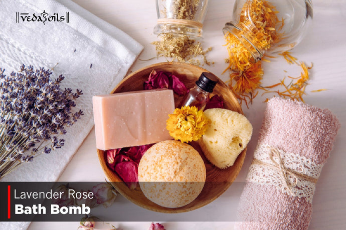 Homemade Lavender Rose Bath Bomb
