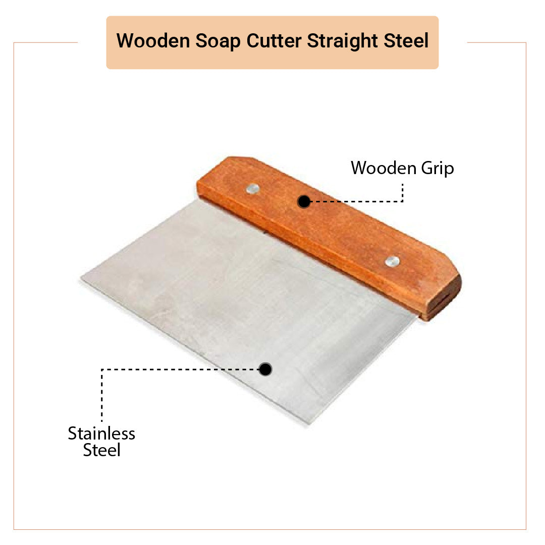 Wooden Soap Crinkle Cutter | Straight Steel Cutter - Combo Pack