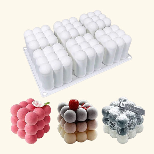 3D Bubble Candle Silicone Mould  ( 6 Cavities)