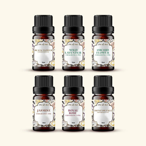 6 Floral Fragrance Oils Sample Kit - 10 Ml Each