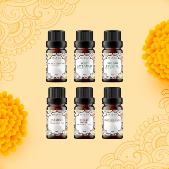 6 Floral Fragrance Oils Sample Kit - 10 Ml Each