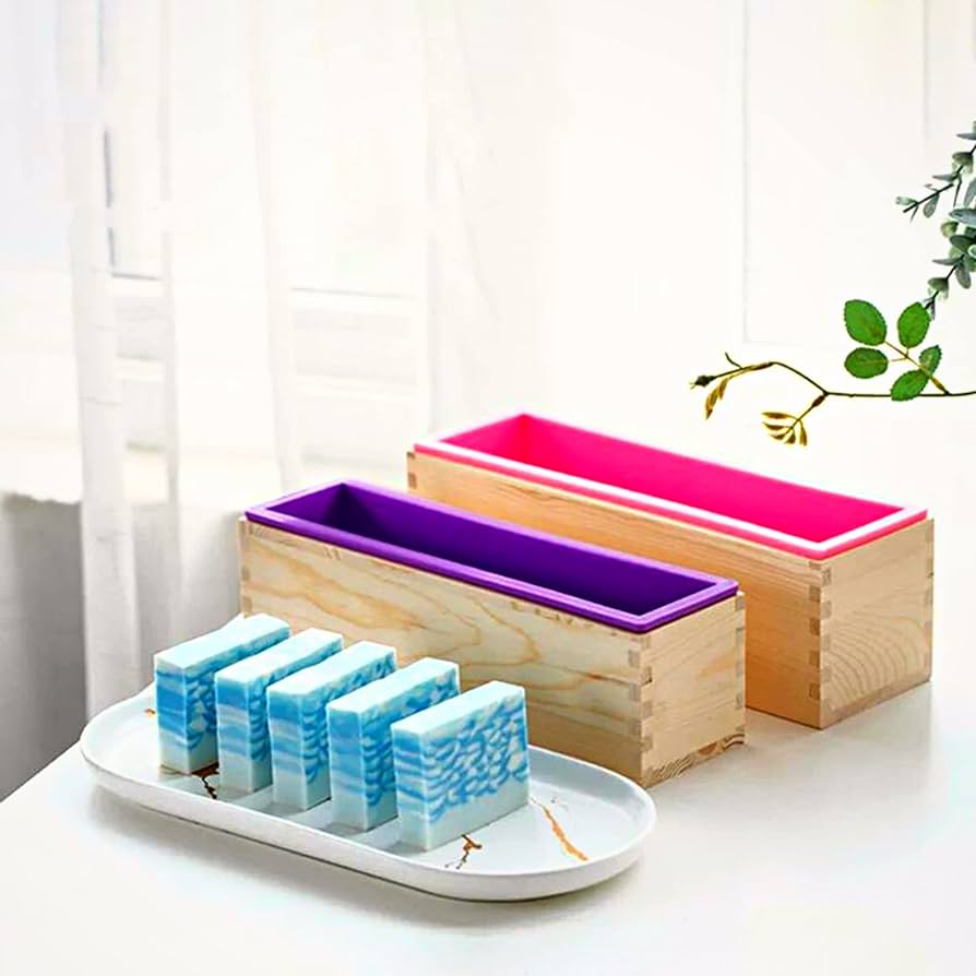 Wooden Rectangle Silicone Soap Mould