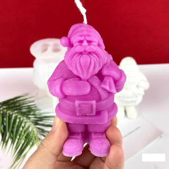 3D Santa Silicone Candle Mold - Premium Quality Mold