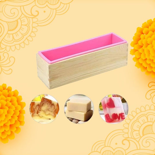 Wooden Rectangle Silicone Soap Mould