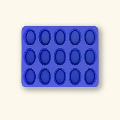 Oval Shape Silicone Mold ( 15 Cavity ) - Blue Color