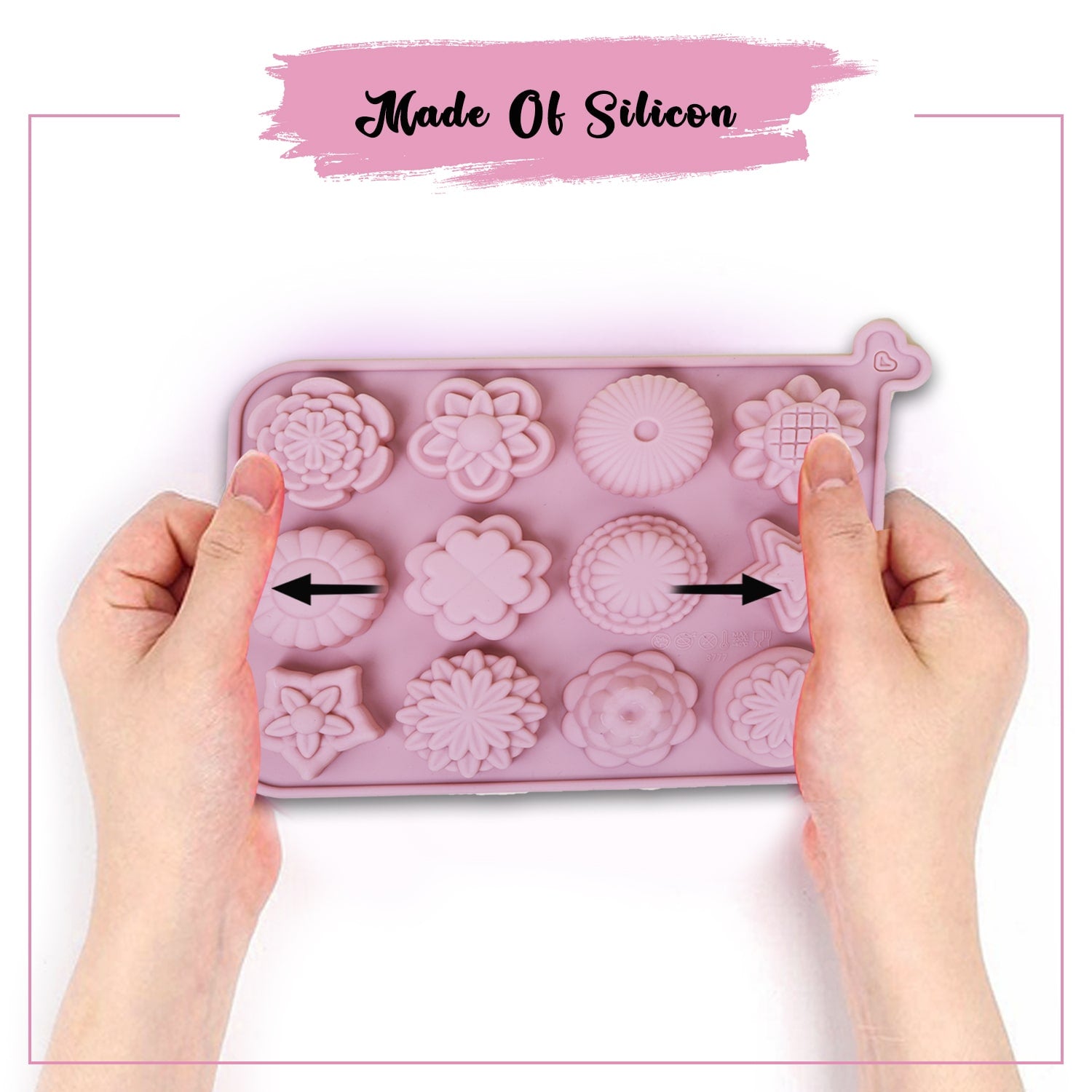 Silicone Flower Shape Handmade Soap Molds 6-Cavity, Weight: 100