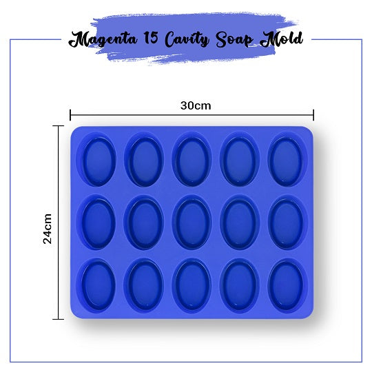 Silicone Soap Mold 50gms Oval 15 Cavities, Thickness: 2 MM, Size: 50 Gms  Size at Rs 250 in Ahmedabad