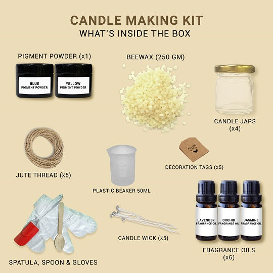 Full DIY Soy Candle Making Kit with Candle Wax and Supplies
